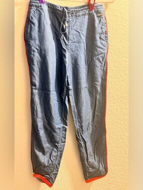 Ted Baker London Blue Joggers with Red Side Piping
